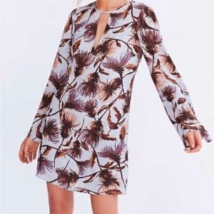 NWT Urban Outfitters Kimchi Blue Light Blue Dress Cut Out Back Flare Sleeves